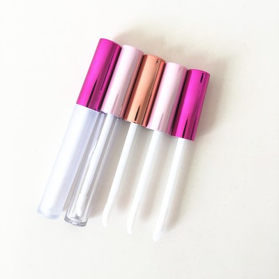 3ml custom clear/matt round plastic pink/rose gold/red/pink empty 3ml lip gloss tube lip glaze lipgloss /liquid tube