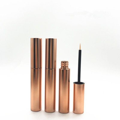 10ml rose gold Private label custom logo high quality empty eyeliner/eyelash tube container with brush/eye liner tube